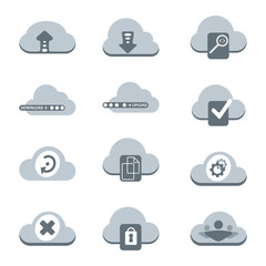 Cloud computing network icons - 292567436