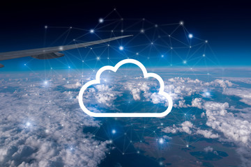 Network & cloud concept in the sky