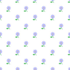 Violet flower seamless pattern