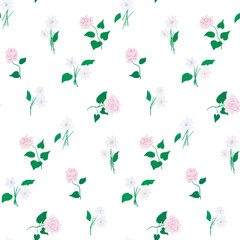 Pattern of peonies and wildflowers © Alpha C