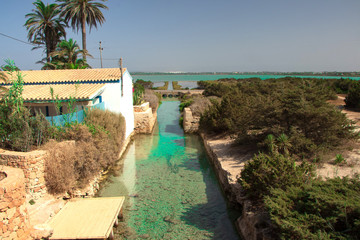 canal from Island Ibiza to lake formentera