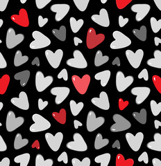 Love hearts seamless pattern.