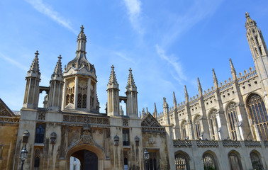 Fototapeta na wymiar King's College buildings in Cambridge, United Kingdom