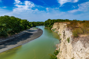 view of the river from a cliff