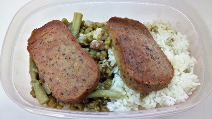 Dish of Beans, Rice and Ham