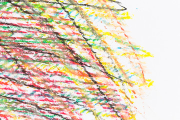 Crayon drawing texture of different colors - abstract background