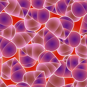 seamless leaf pattern in shades of purple and pink