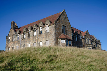 Fototapeta na wymiar Villa 20; Bangour Village Hospital; Dechmont, near Livingston, Scotland. The site has been unused since the last patients in 2004.