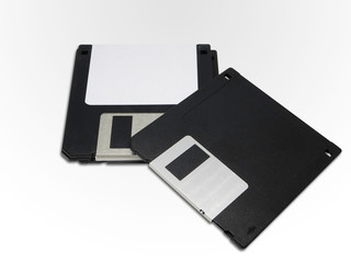 Floppy disk isolated on white background with clipping path
