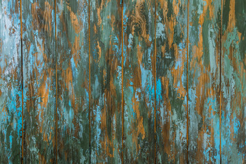wooden background with turquoise paint