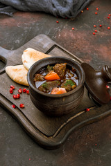chanakhi Georgian Cuisine on dark stone table