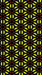 Ornate geometric pattern and abstract multicolored background