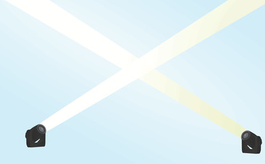 Theater light. reflector. vector illustration