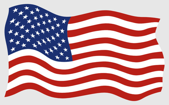 American flag vector icons