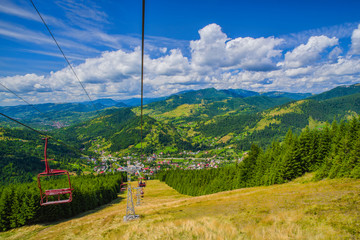 Chairlift line mountain landmark