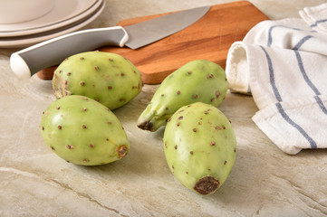 Fresh picked cactus pears