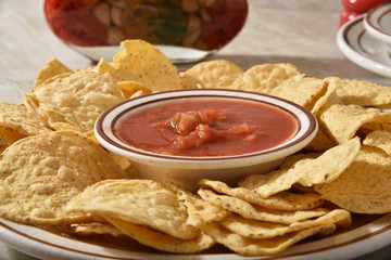 Corn chips and salsa