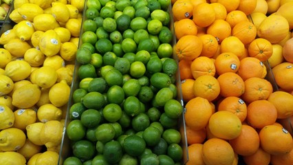 Fruits And Vegetables Displayed In A Department Store