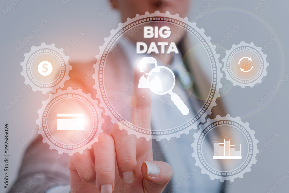 Poster conceptual hand writing showing big data. concept meaning sets that so complex that traditional soft