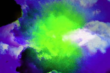 Obraz na płótnie Canvas Atomic Infrared Cloud Abstract 