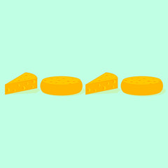 Abstraction, pieces of cheese laid out in numbers 2020. New Year s greetings in rat language