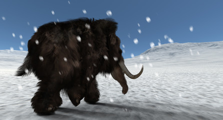 Extremely detailed and realistic high resolution 3d illustration of a mammoth