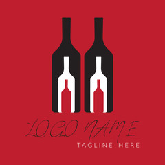 Wine bottle logo