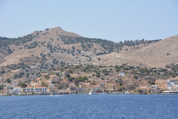 Fototapeta premium Traditional colorful Greece series - beautiful Symi island (near Rhodes), Dodecanese, AEGEAN SEA, GREECE.