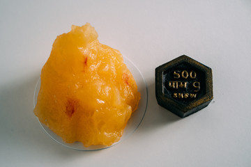 Body fat lump model. Human fat. Half kilo of Human fat.