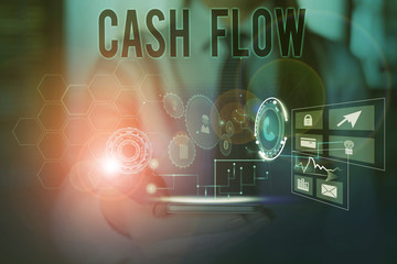 Conceptual hand writing showing Cash Flow. Concept meaning Movement of the money in and out...