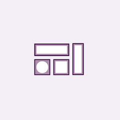 Set of frames for paintings and photos. Collection. Flat style. Vector illustration