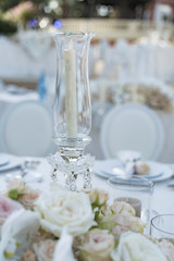 Table set for an event party or wedding