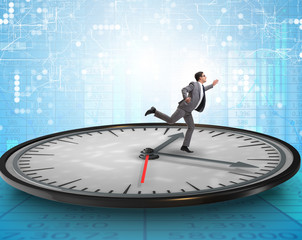 The businessman in time management concept