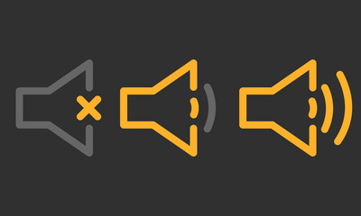 volume icons set , vector