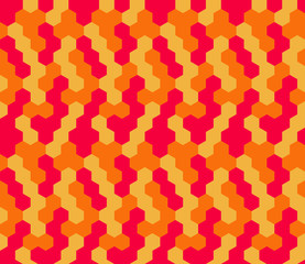 Fototapeta na wymiar Seamless geometric wallpaper. Mosaic template pattern made of hexagons. For any design purposes.