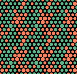 Colorful seamless pattern with circles. Polka dot geometric background.