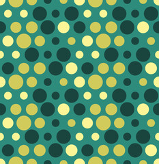 Fototapeta na wymiar Abstract seamless background pattern with colorful circles. Mosaic texture for prints, textile, fabric, package, cover, greeting cards.
