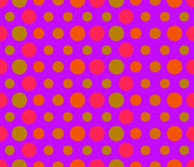 Vector seamless illustration of multicolor circles pattern. Colored geometric vector background.
