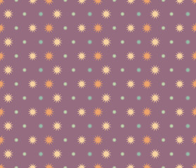 Abstract seamless background pattern with colorful stars. Mosaic texture for prints, textile, fabric, package, cover, greeting cards.