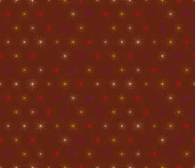 Abstract seamless stars pattern. Background design for prints, textile, fabric, package, cover, greeting cards.