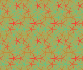 Seamless abstract hexagons and triangles textile pattern. Multicolor modern stylish background cover geometric shapes.