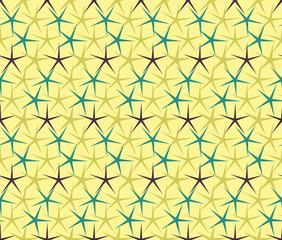 Vector seamless illustration of multicolor hexagon pattern. Colored geometric vector background.