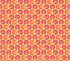 Colorful seamless pattern with circles. Path geometric background.
