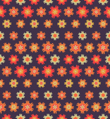 Flowers seamless pattern. Decorative backdrop for wallpaper, pattern fills, web page background, surface textures.