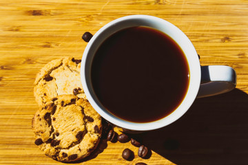 feeling warm with coffee and biscuits in the mild sunny morning