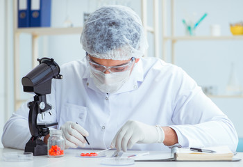 Doctor testing new drugs for medical purposes