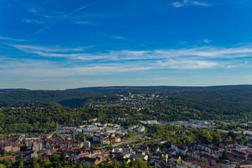 Fototapeta na wymiar View to Sonnenhof District in Pforzheim