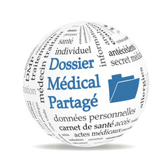 Logo dossier m&eacute;dical partag&eacute;.