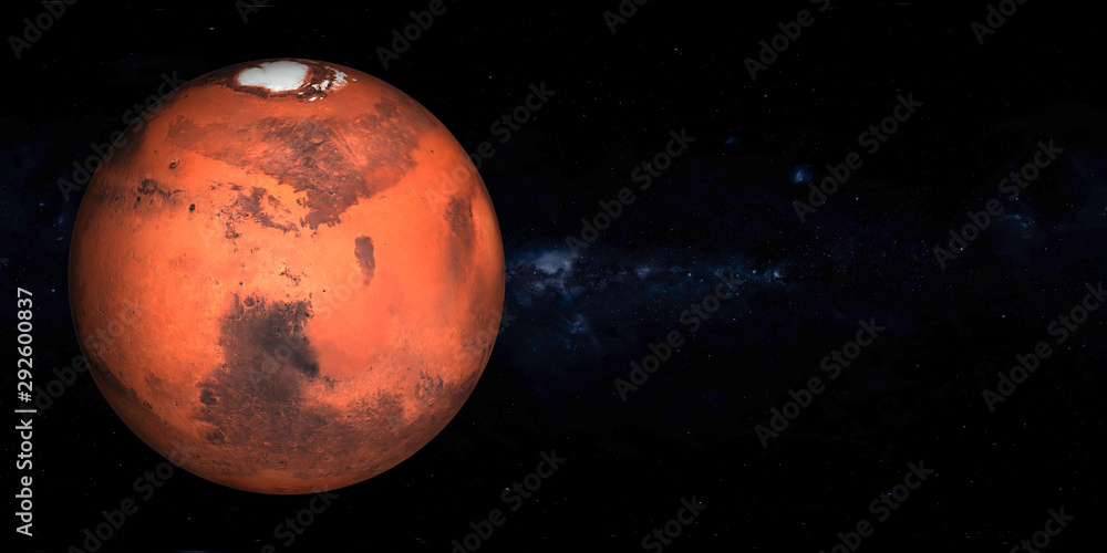 Canvas Prints mars planet of solar systemin the space near the milky way far galaxy. elements of this image were f
