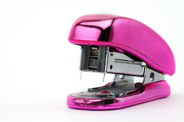 Office stapler on a white background